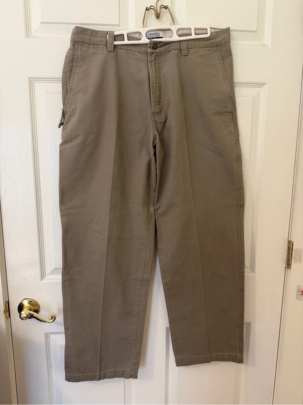 Columbia Mens ROC Pants 36x30 Khaki Granite Cloth Canvas Outdoor Hiking 0018